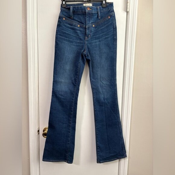 Madewell Blue denim Skinny Flare Jeans size 26 - Picture 2 of 5